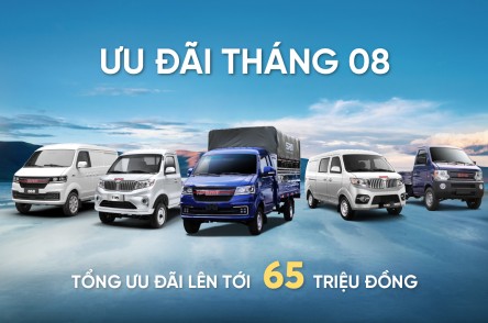 Ưu Đãi Tháng 8: SRM Motors Hỗ Trợ 100% Lệ Phí Trước Bạ Và Giảm Giá Đến 65 Triệu